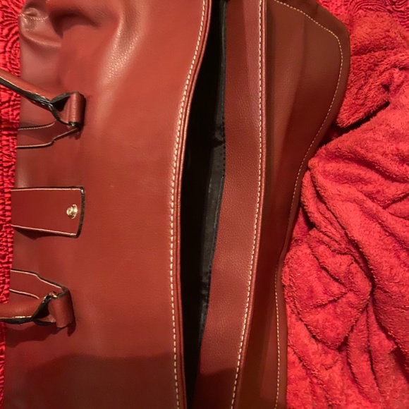 Non branded pleather shoulder bag brick red - Picture 5 of 16